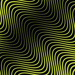 Black and yellow line wave background