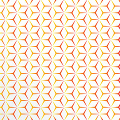 Red end yellow  line end white background 