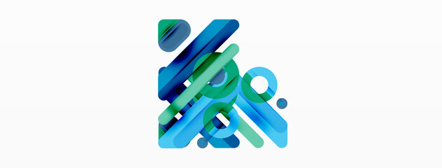 Creative geometric wallpaper. Minimal lines and circles background