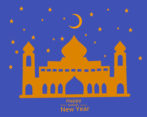 Islamic New Year greetings can be used as posters or banners