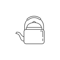 kettle icon in line style icon, isolated on white background