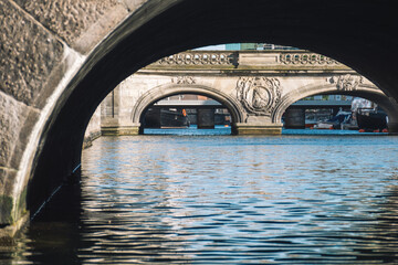 Beautiful view from the cruise boat of the old bridges on the canals of Copenhagen, Denmark © Michele Ursi