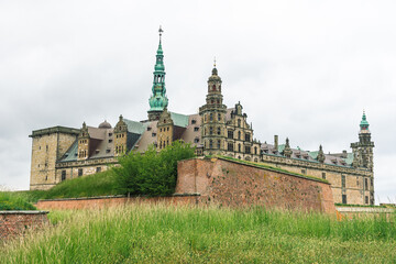 Kronborg medieval castle and stronghold in Helsingør, Denmark. Elsinore in William Shakespeare's...