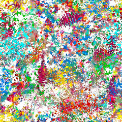 Obraz na płótnie Canvas colored spots splash seamless pattern space companion