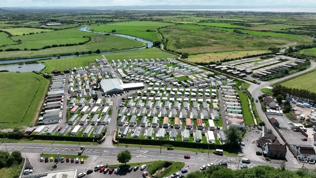 Static Caravan Park in the UK Seen From The Air