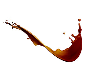 Splash of tasty soy sauce isolated on white
