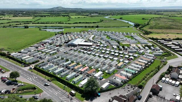 Aerial View of a Static Caravan Park Holiday Home