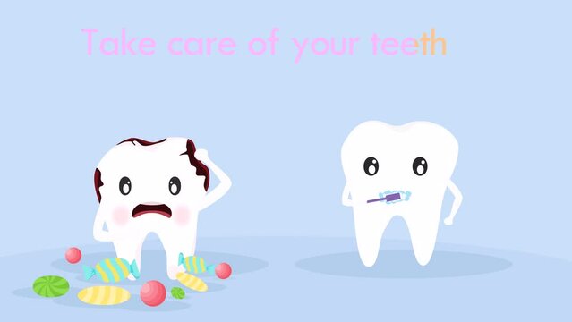 dental, teeth, tooth, decaying, medical, protection, dentist, protect your teeth, dental friendly, animation, motion picture	