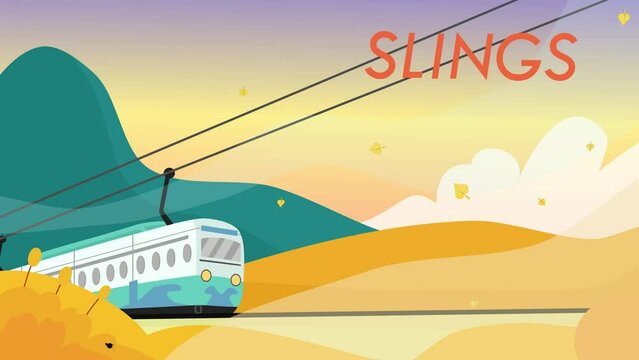 slings, metro, train, train connected to slings