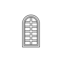 home window icon in line style icon, isolated on white background