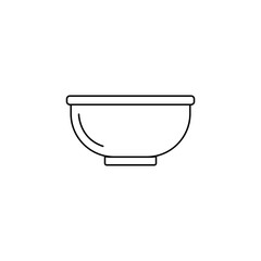 Bowl icon in line style icon, isolated on white background