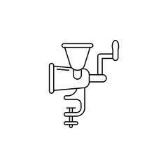 Food mincer, meat chopper, meat grinder icon in line style icon, isolated on white background