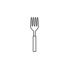 Fork platter icon in line style icon, isolated on white background