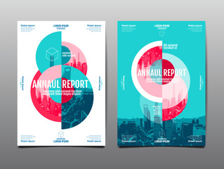 annual report  template layout design, Typography flat design