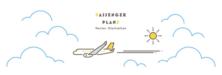 飛行機の旅のイラスト © mycket