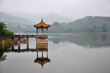 pavilion in the lake