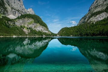 Österreich Hinterer-Gosausee Wandern Sommer 2022 Panorama See