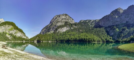Österreich Hinterer-Gosausee Wandern Sommer 2022 Panorama See