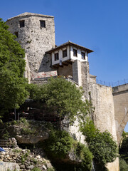 Mostar on the Neretva River is one of the largest cities in Bosnia and Herzegovina. Muslim culture is mixed with Christian culture here.