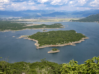 Lake Slansko near Vidikovac, has many islands. Albania