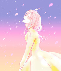 笑顔のワンピースの女性