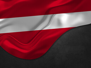 Austria Flag in Metal Style