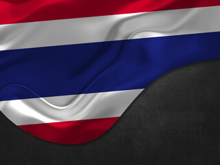 Thailand Flag in Metal Style