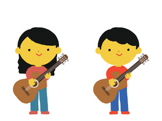 ギター　子ども　男女