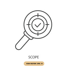 scope icons  symbol vector elements for infographic web