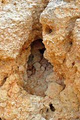 Close Up of Eroded Rocky Cliff face 