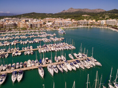 puerto deportivo, Port d Alcudia, Mallorca, balearic islands, Spain