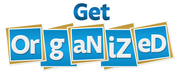 Get Organized Blue Blocks Text 