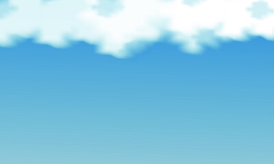 Blue sky with clouds background. Vector illustration. EPS 10.