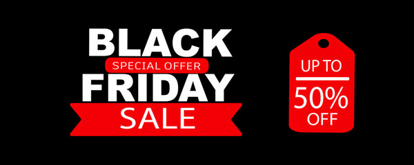 Black Friday Sale banner design template discount tag 