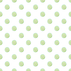 Seamless pattern with smile emotion