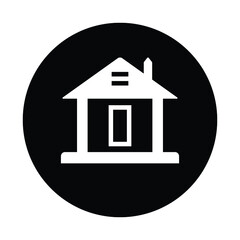 House, home icon. Black vector graphics.
