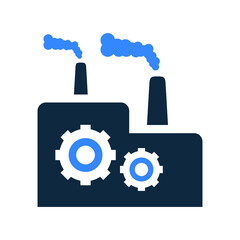 Plant, industry, factory icon. Simple editable vector design isolated on a white background.