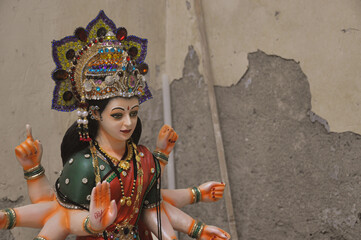 Making of Goddess Maa Durga Idol statue, happy Navratri and Dussehra 