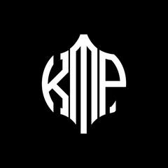 KMP letter logo. KMP best black background vector image. KMP Monogram logo design for entrepreneur and business.
 - obrazy, fototapety, plakaty
