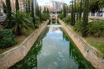 Fototapeta na wymiar torrente de Sa Riera, Palma, Mallorca, balearic islands, Spain