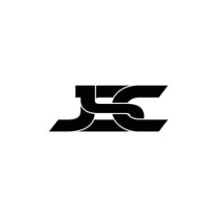 JSC letter monogram logo design vector