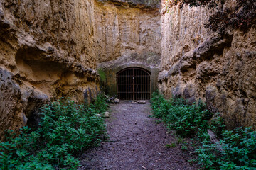 cueva del siglo XIV,  bajo el castillo de BellverPalma, Mallorca, balearic islands, Spain