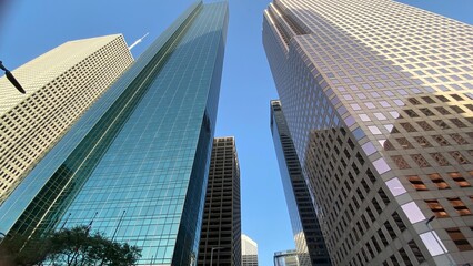 Fototapeta na wymiar HOUSTON, TEXAS - March, 2022: Houston city downtown empty area.