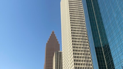 HOUSTON, TEXAS - March, 2022: Houston city downtown empty area.