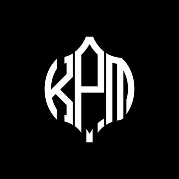 KPM letter logo. KPM best black background vector image. KPM Monogram logo design for entrepreneur and business.
