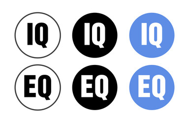 IQ and EQ icon symbols illustration