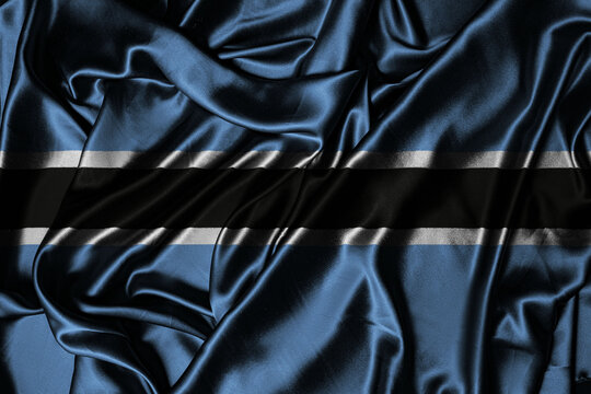 Botswana flag fabric effect hd