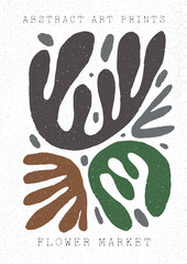 Modern A4 poster in a modern boho style hand-drawn. Suitable for poster, banner, printing, branding