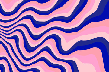 The 1970s-style wavy retro background in a psychedelic bright acidic colors.