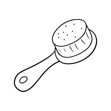 recommend clip art: Monochrome picture, Hair comb , animal comb, vector illustration in cartoon style